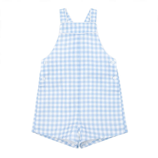 baby blue gingham overall