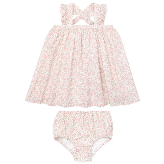 baby antique floral bloomer set