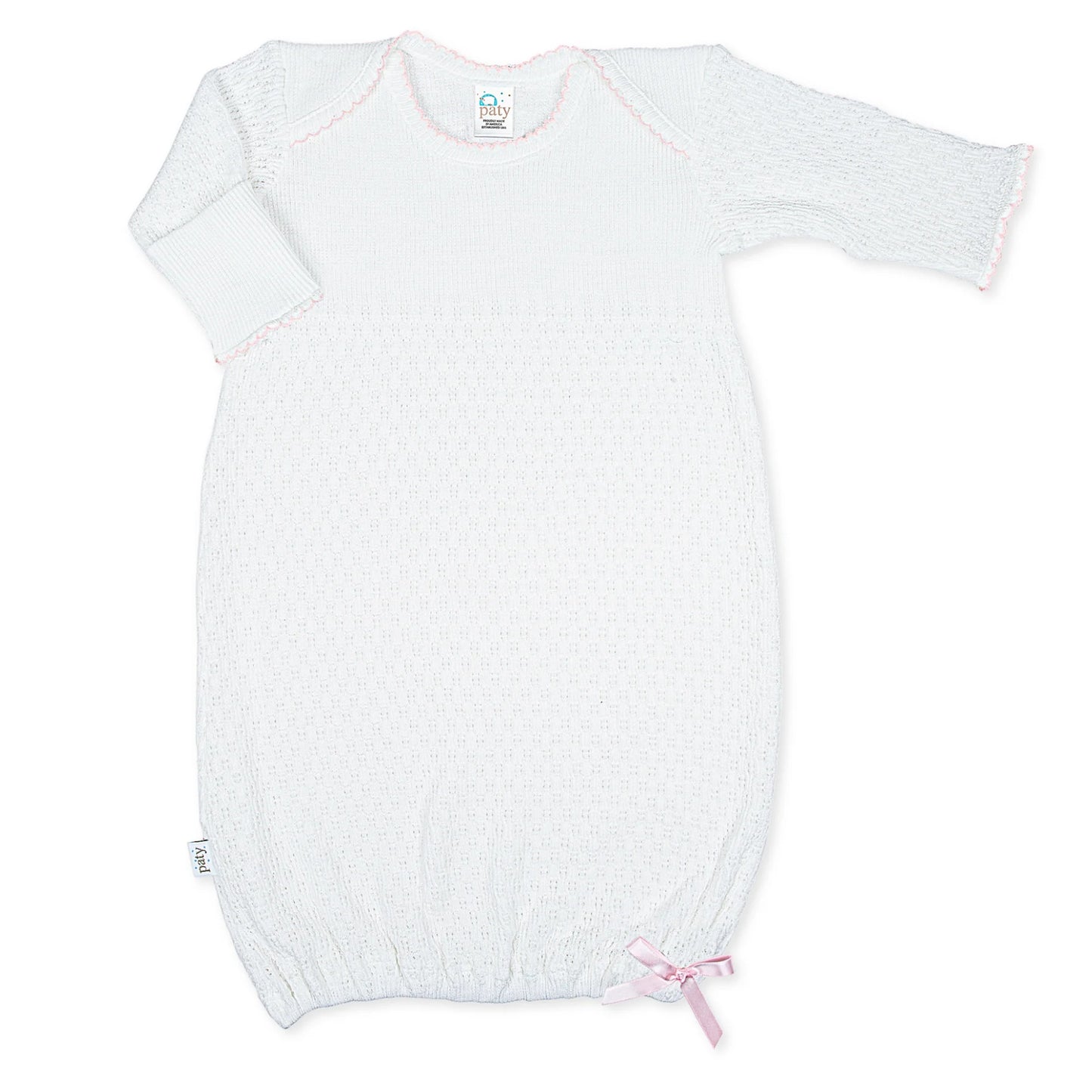 Paty Knit Overlap Shoulder Gown- Paty