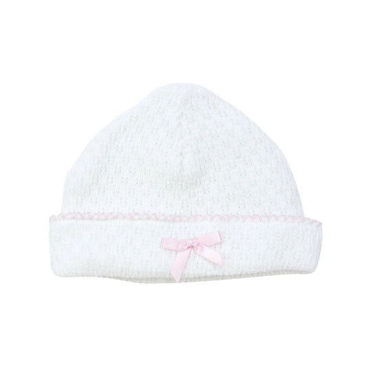 Paty Knit Saylor Beanie Pink with Bow- Paty