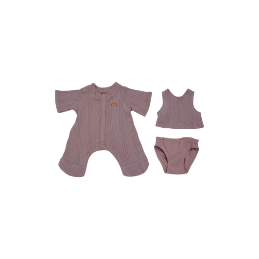 Dinkum Dolls Pointelle PJ Set- Lavender