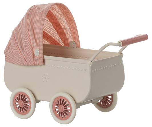 Mouse Pram, Coral- Maileg