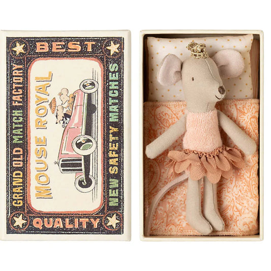 Little Sister Princess Mouse in Matchbox- Maileg
