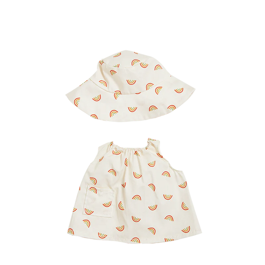 Dinkum Dolls Rainbow Dress Set - Ivory