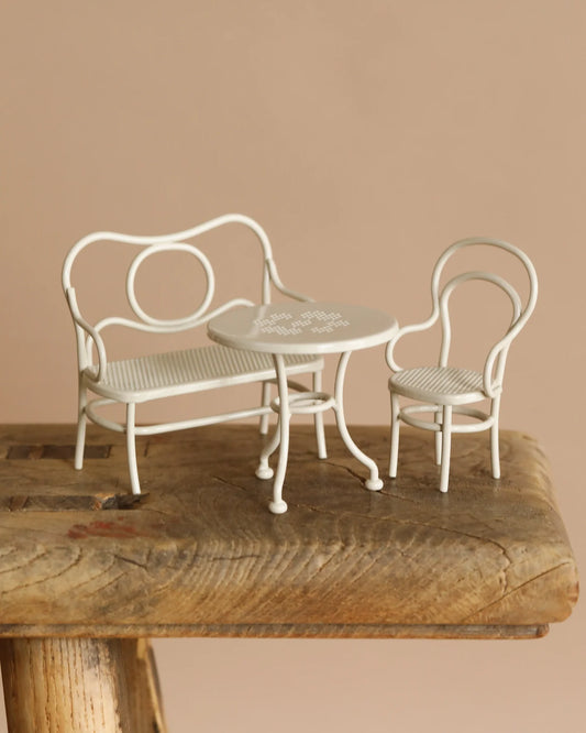 Maileg Cafe Set Mouse, Off White- Maileg