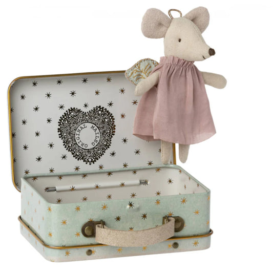 Little Angel Mouse in Suitcase- Maileg