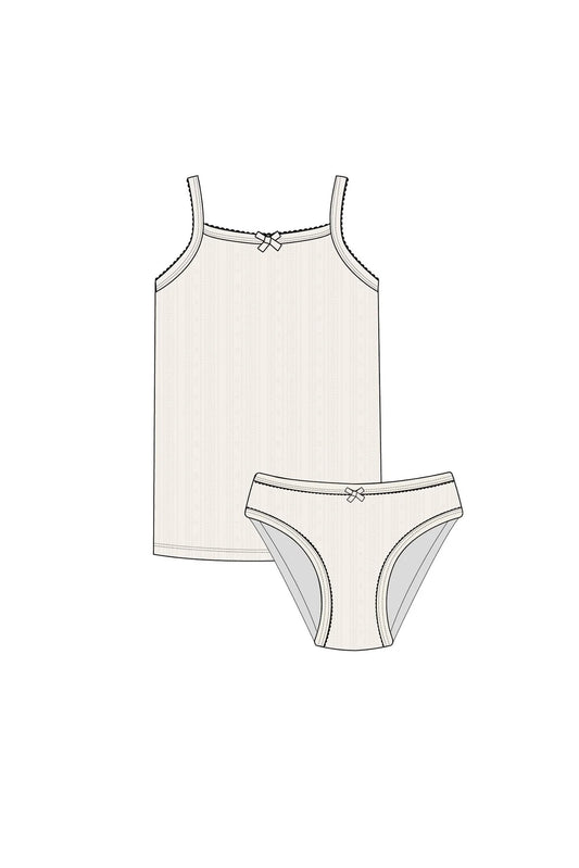 Organic Cotton Pointelle Underwear Set - Sweet Magnolia Simple