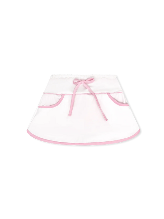 Tiffany Tennis Skort - Pure Coconut, Cotton Candy Pink- Lullaby Set