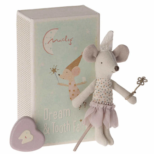 Tooth Fairy Mouse Little Sister in Matchbox- Maileg