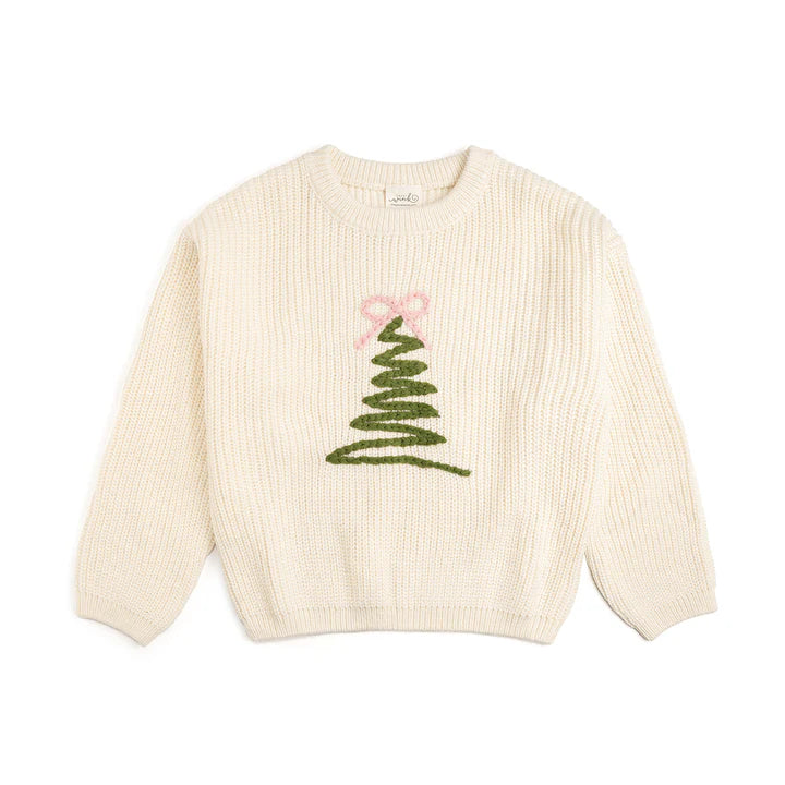 COQUETTE CHRISTMAS TREE KNIT SWEATER- Sweet Wink