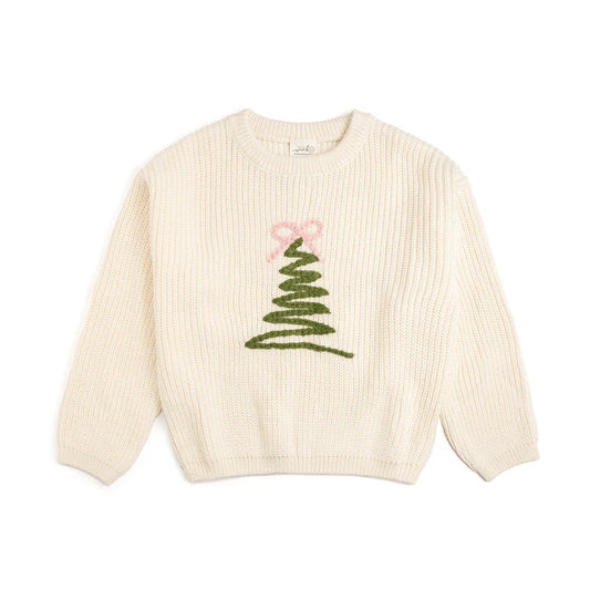 COQUETTE CHRISTMAS TREE KNIT SWEATER- Sweet Wink