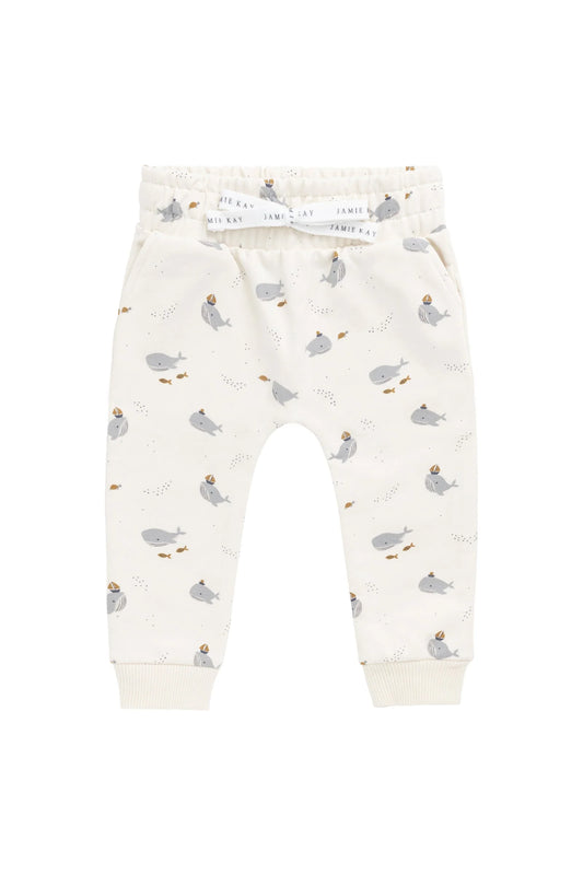 Organic Cotton Morgan Track Pant - Cloud Whales- Jamie Kay